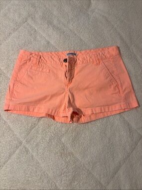 Express Neon Coral/Pink Jean Shorts